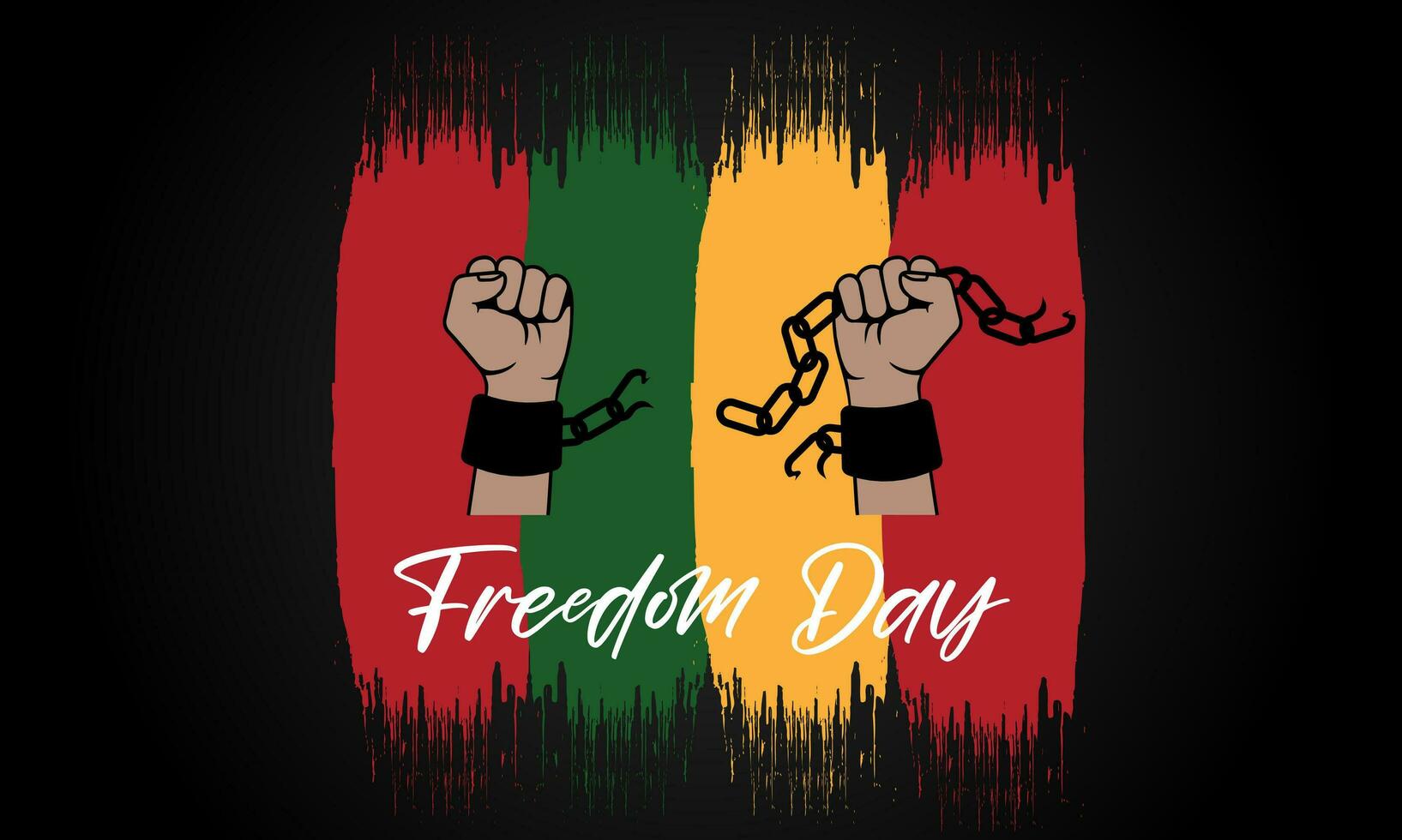 Happy Juneteenth june 19 freedom day background Vector illustration