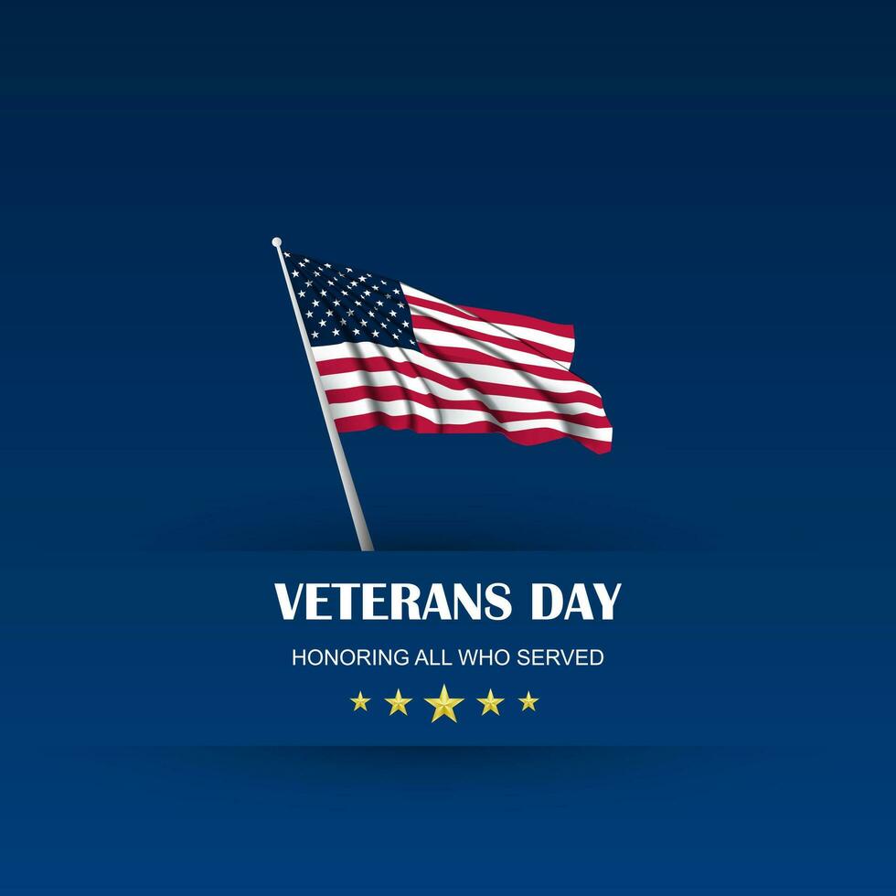 Happy Veterans Day background vector illustration