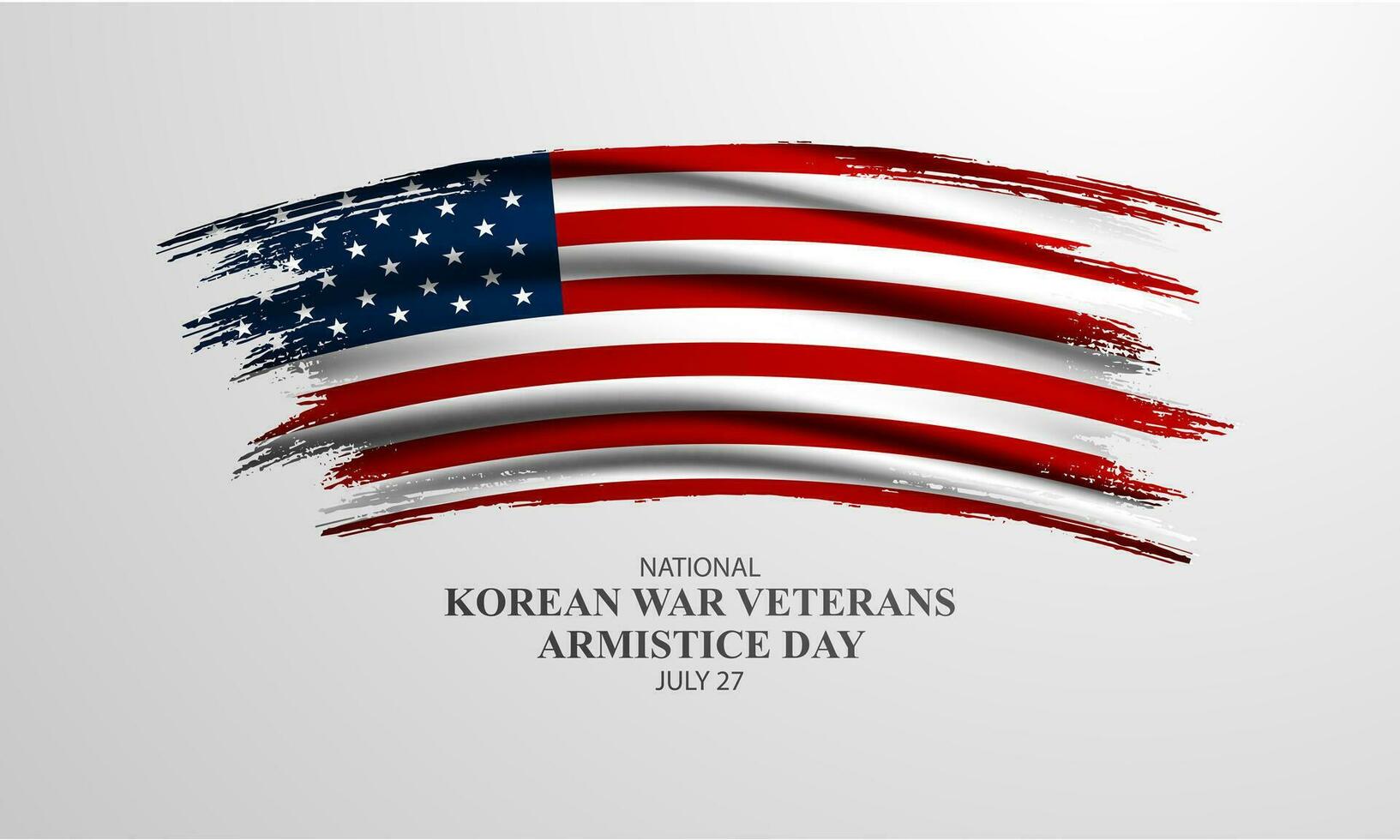 National Korean War Veterans Armistice Day July 27 Background vector Illustration