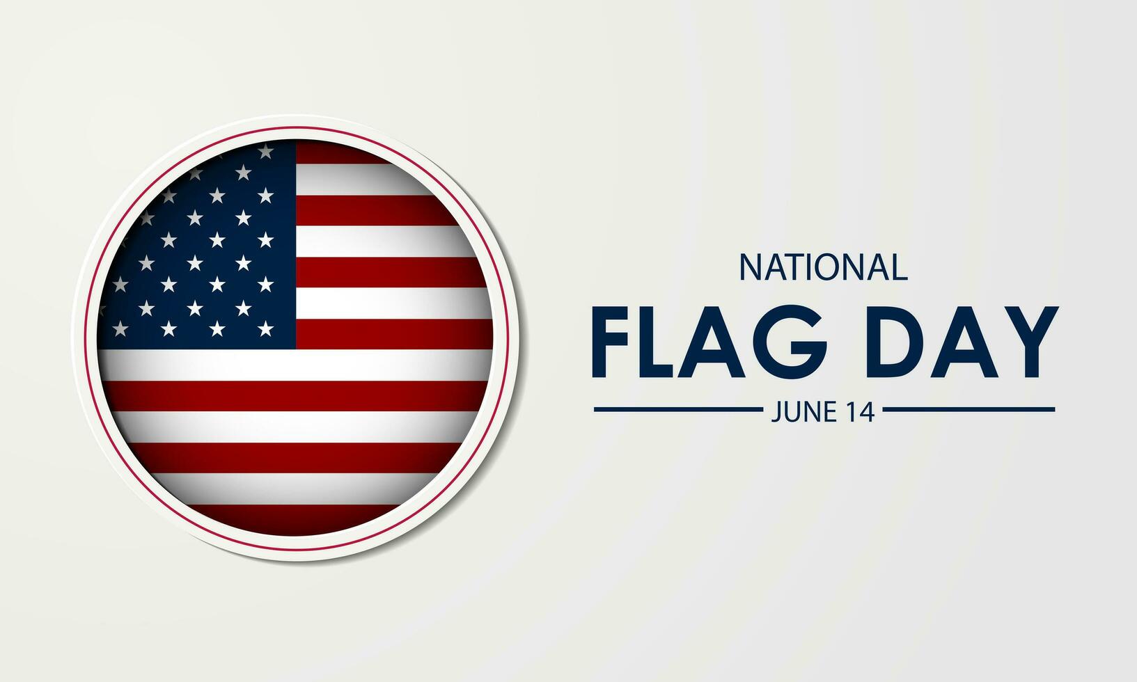 Flag Day In United States June 14 Background Vector Illustration