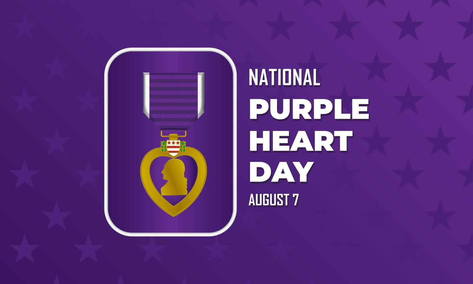National Purple Heart Day August 7 Background Vector Illustration 24913341 Vector Art at Vecteezy