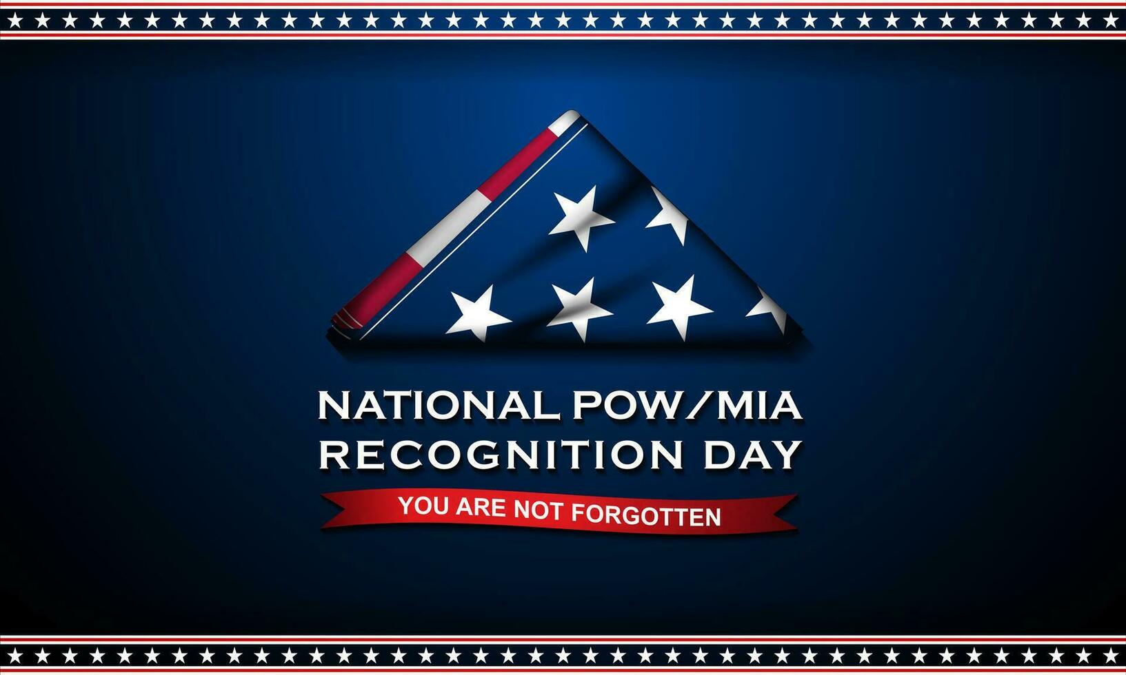 National POW MIA Recognition Day September 15 Background Vector Illustration