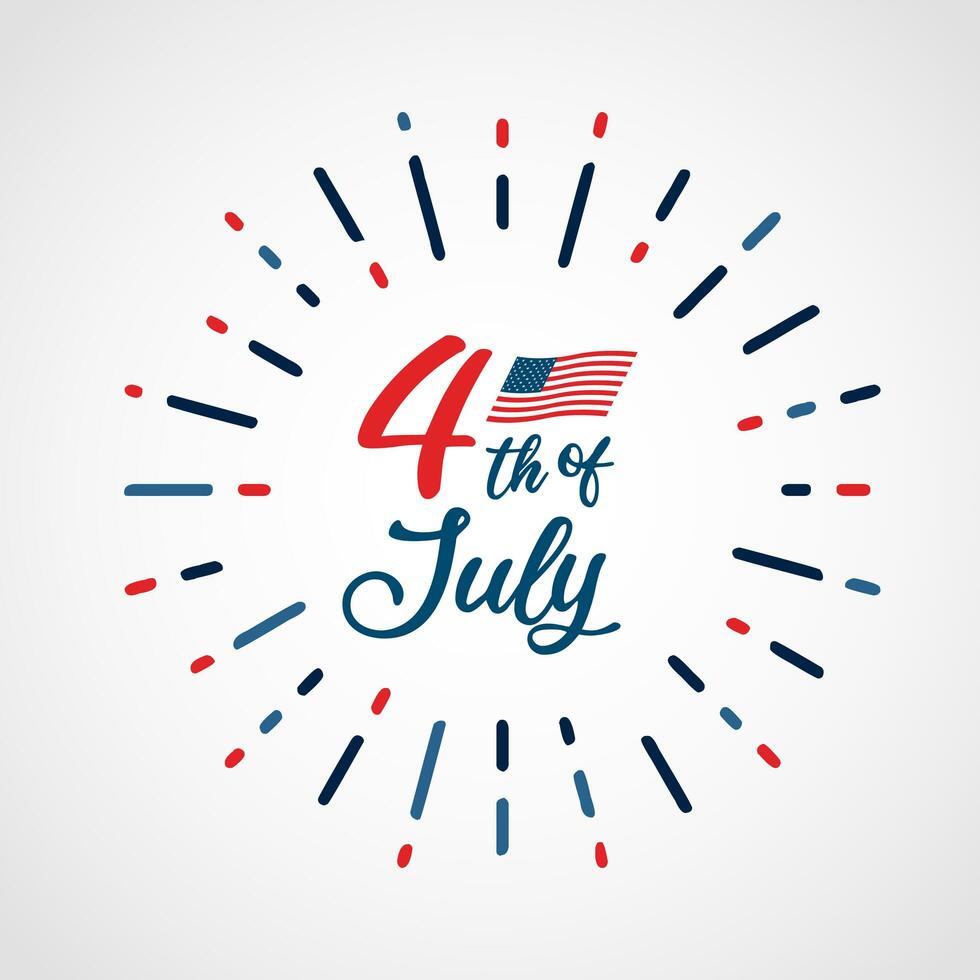 Happy Fourth of July Independence day USA Background Design vector