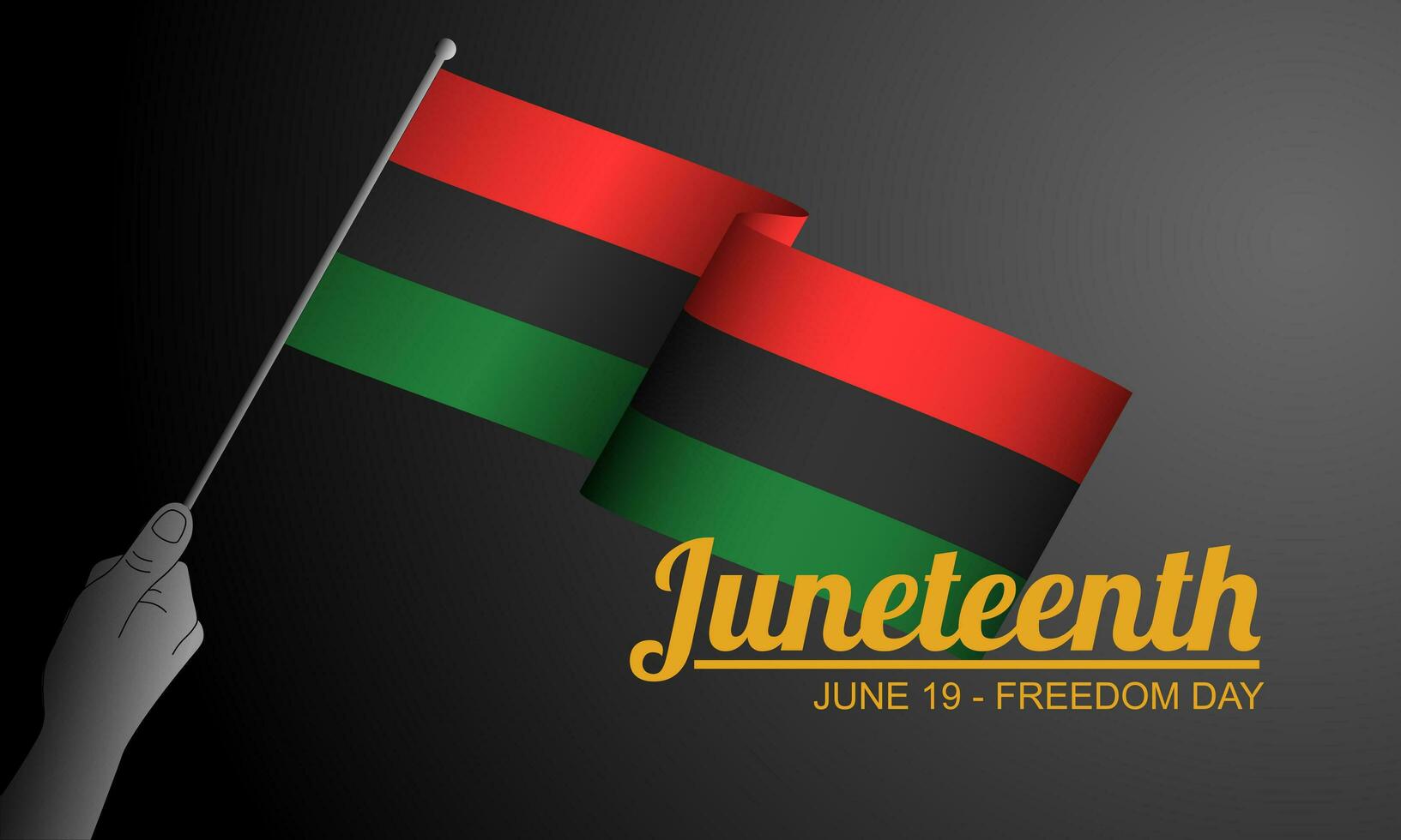 Happy Juneteenth june 19 freedom day background Vector illustration