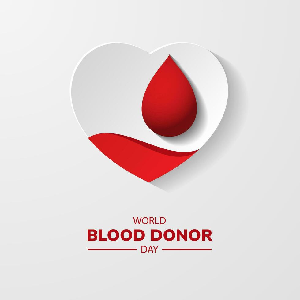 World Blood Donor Day June 14 Background Vector Illustration