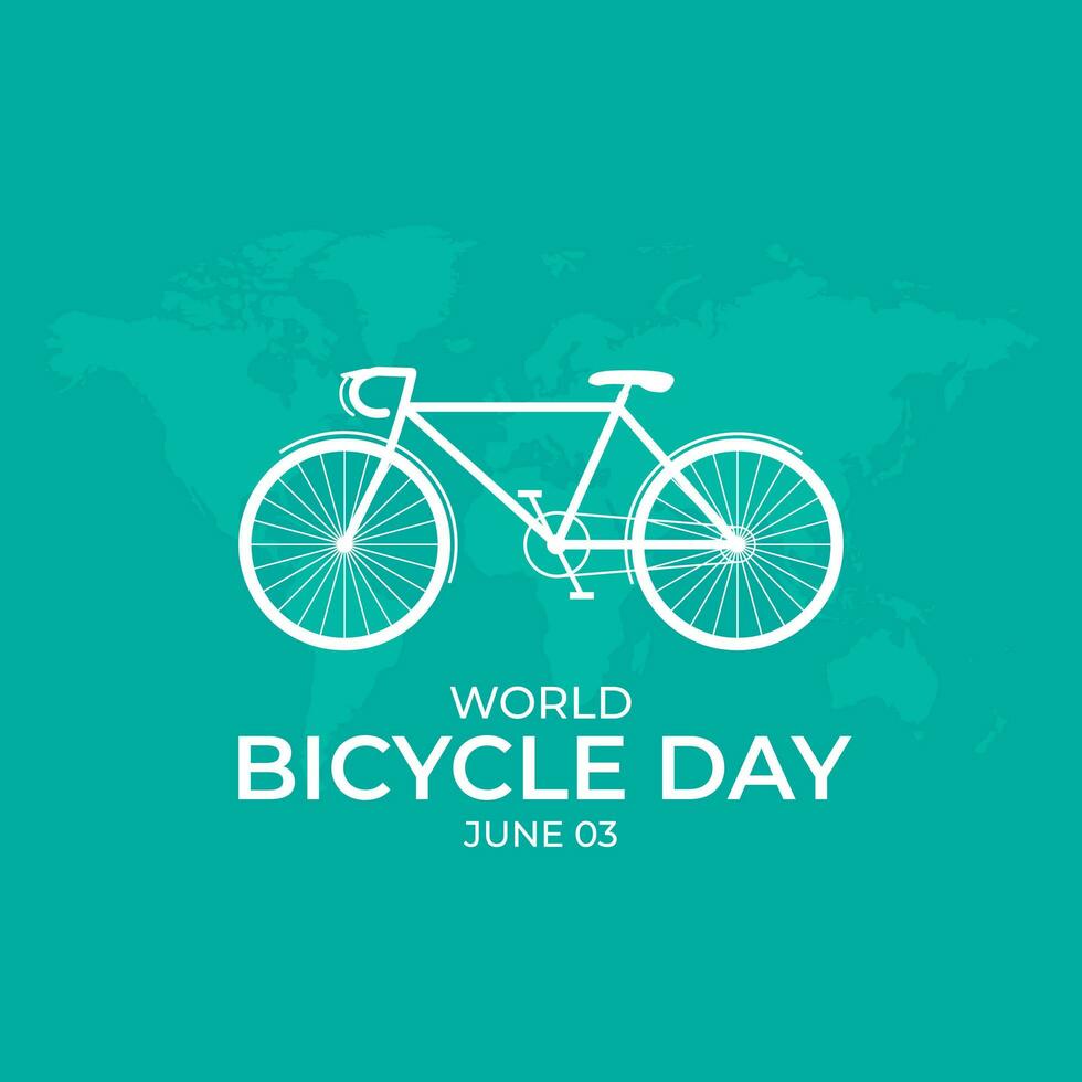 World Bicycle Day June 3 Background Vector Illustration