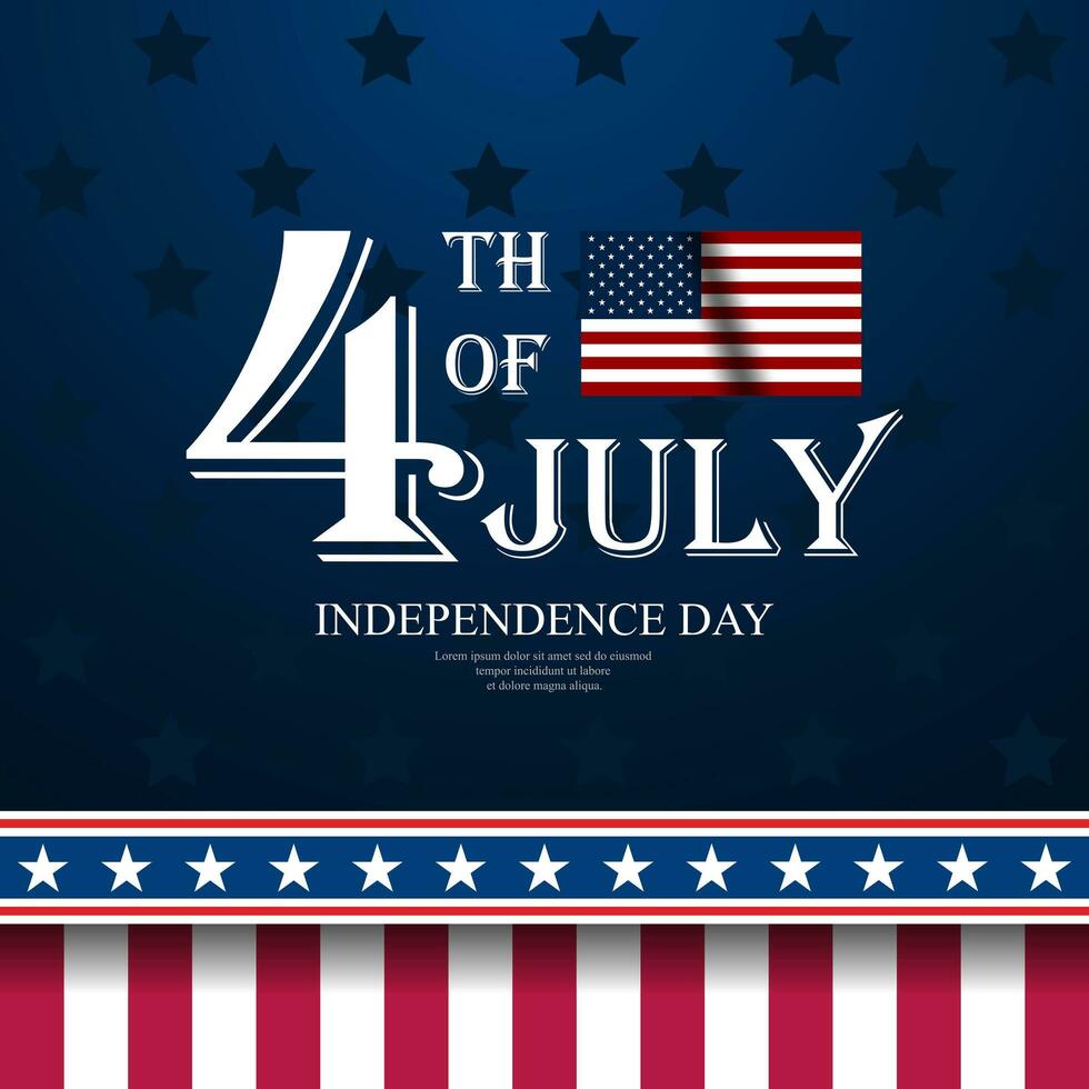 Happy Fourth of July Independence day USA Background Design vector