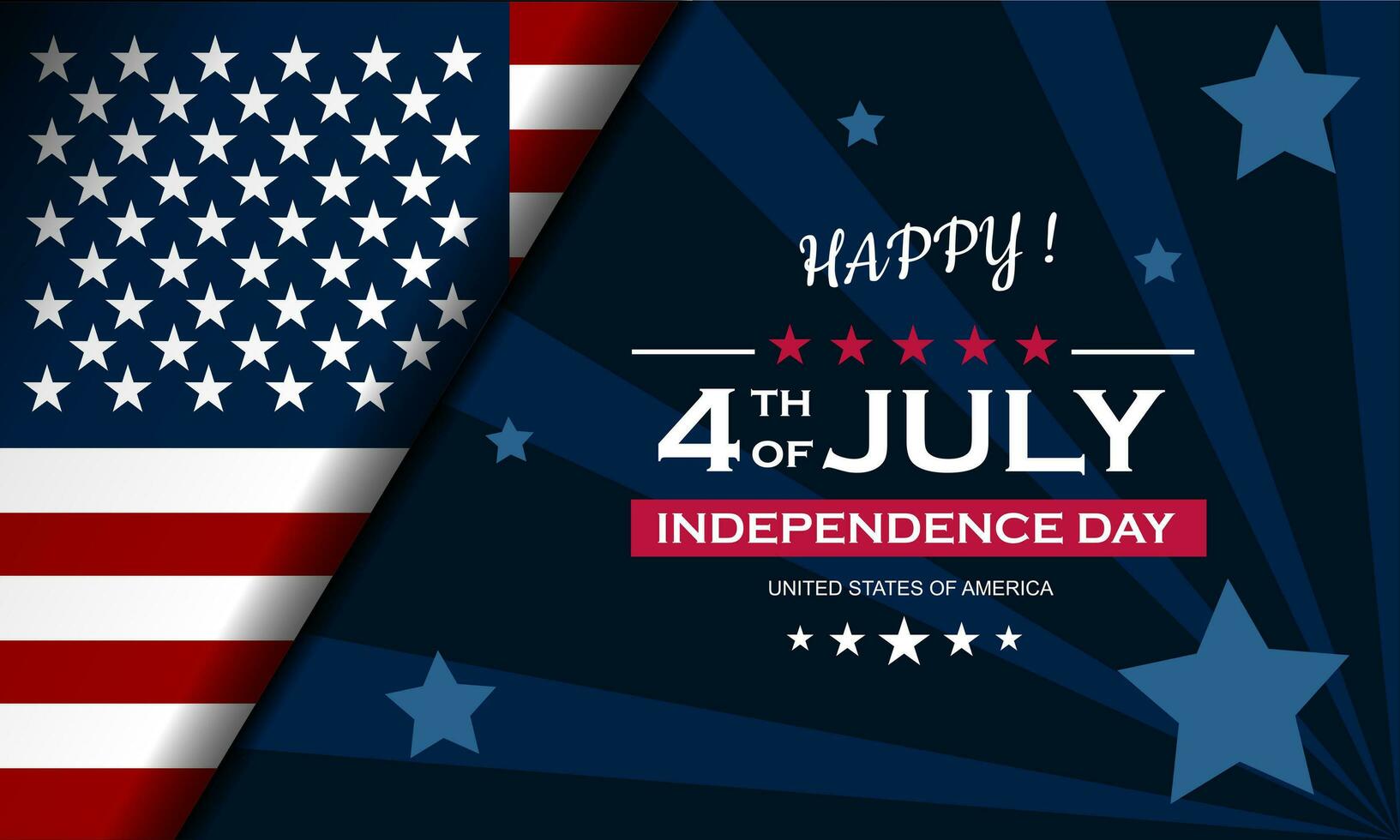 Happy Fourth of July Independence day USA Background Design vector