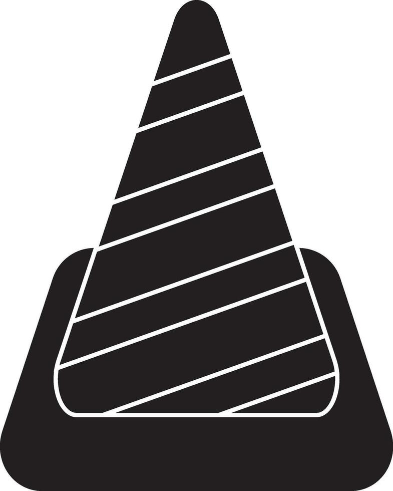 Traffic cone glyph vector