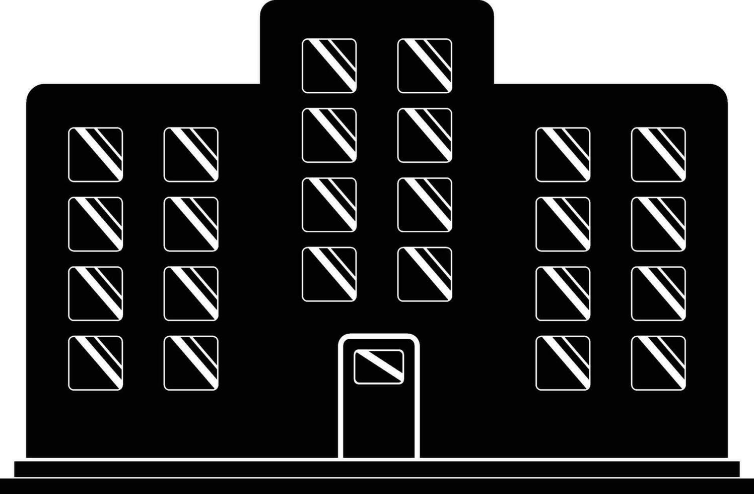 Illustration of building icon. vector