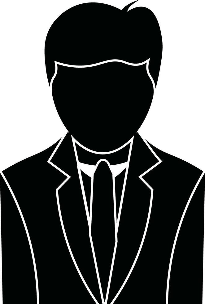 Front style of faceless man wearning coat and tie. vector