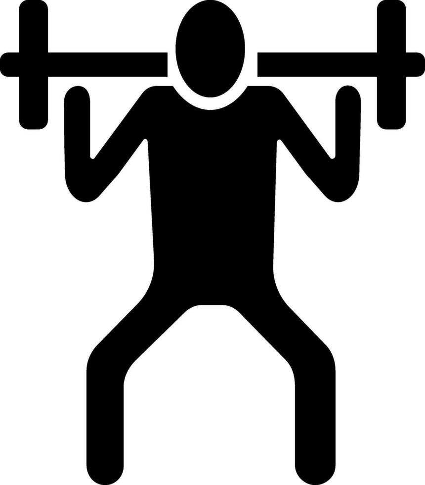 Black faceless man holding dumbbells. vector