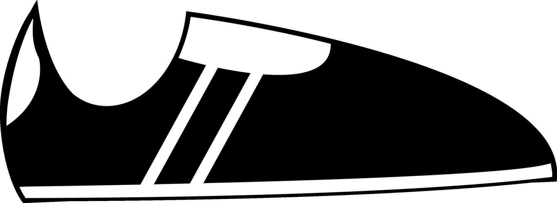 Black and white shoe. vector