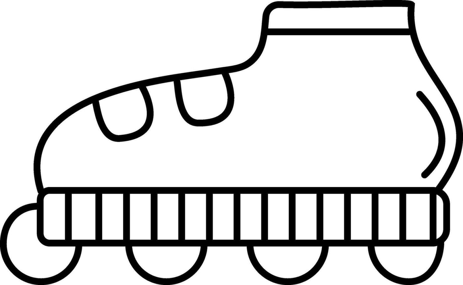 Line-art illustration of Roller Skates. vector