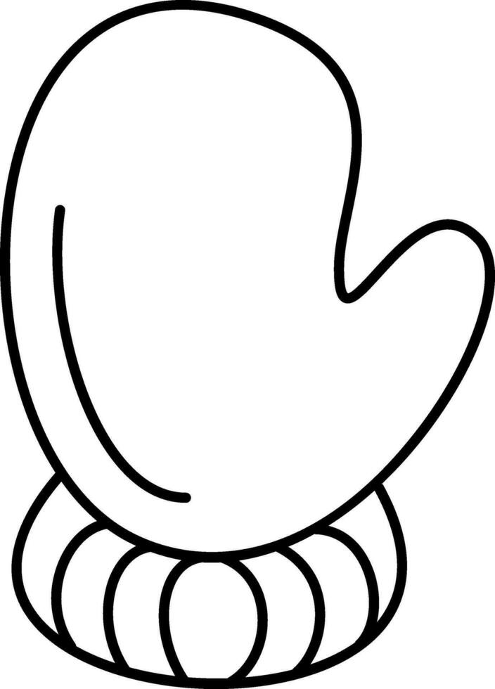 Line-art Boxing Glove for Sports concept. vector