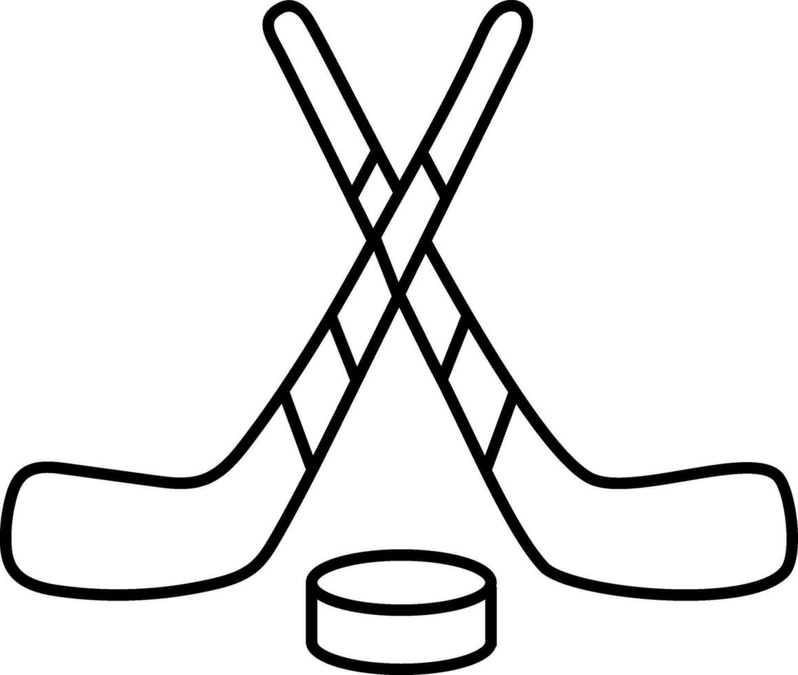 Ice Hockey Stick or Puck. vector