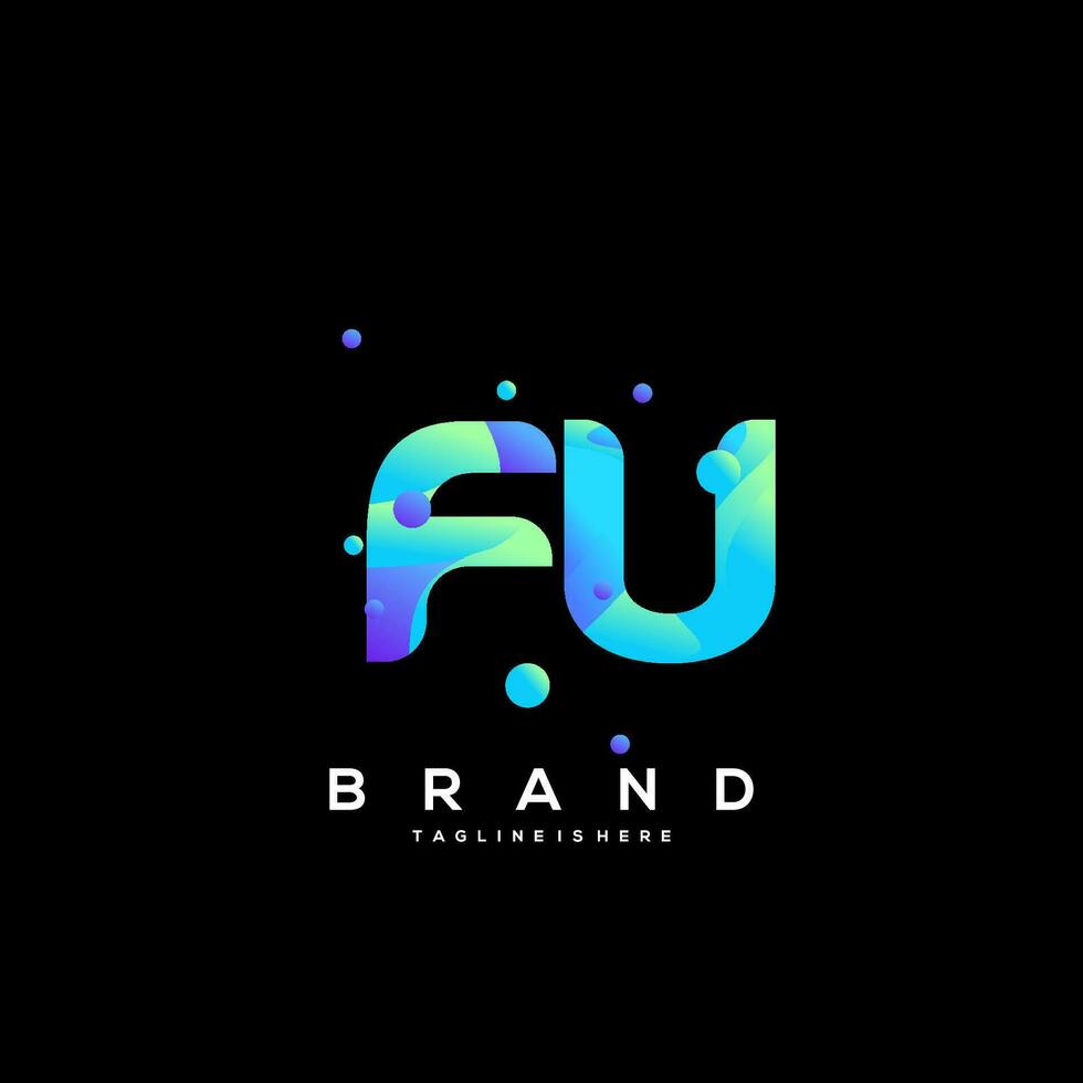 FU initial logo With Colorful template vector. vector