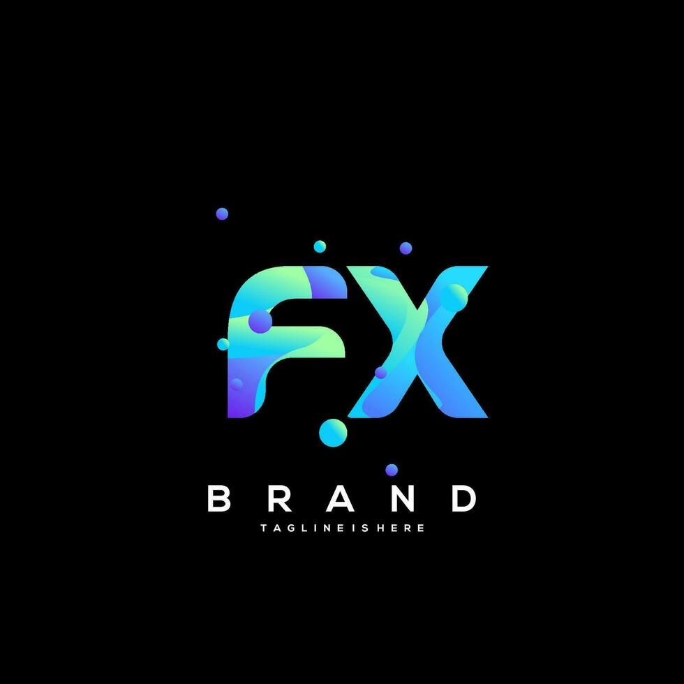 FX initial logo With Colorful template vector. vector