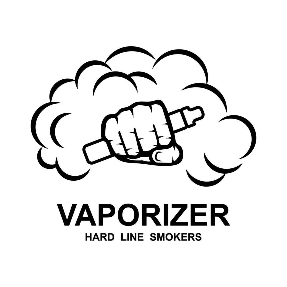 Vape Shop Logo Design Concept Vector. Vaping Logo Design Template vector