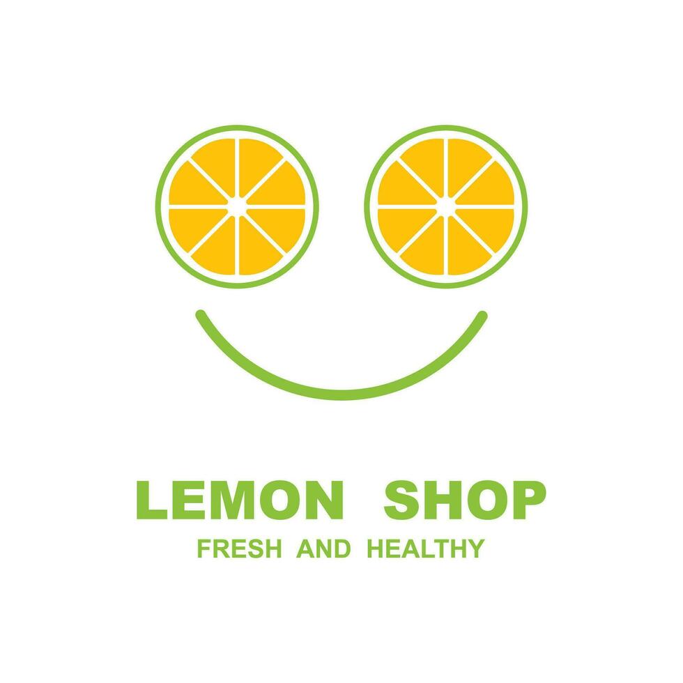 Citrus flat vector icon. Lemon, orange flat vector icon, brand company