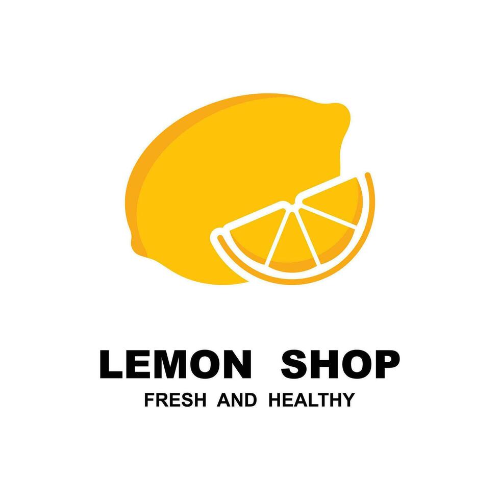 Citrus flat vector icon. Lemon, orange flat vector icon, brand company