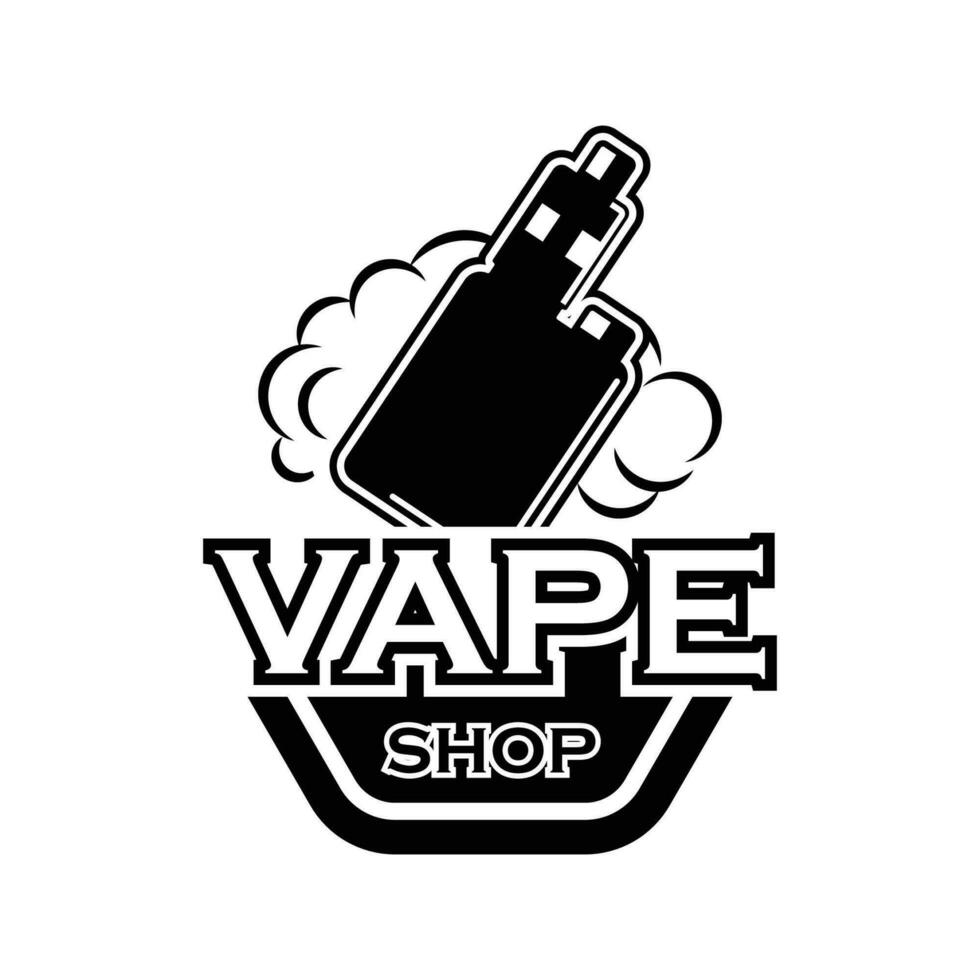 Vape Shop Logo Design Concept Vector. Vaping Logo Design Template vector