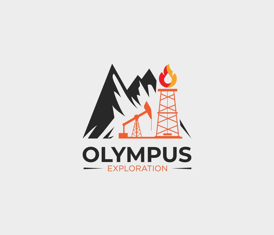 hill, gas, oil, exploration, feeling, dripped, logo, vectors, oil and gas company logo vector