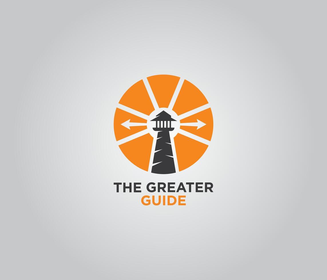 greater guide, arrow, light house, clean, minimal logo, vectors