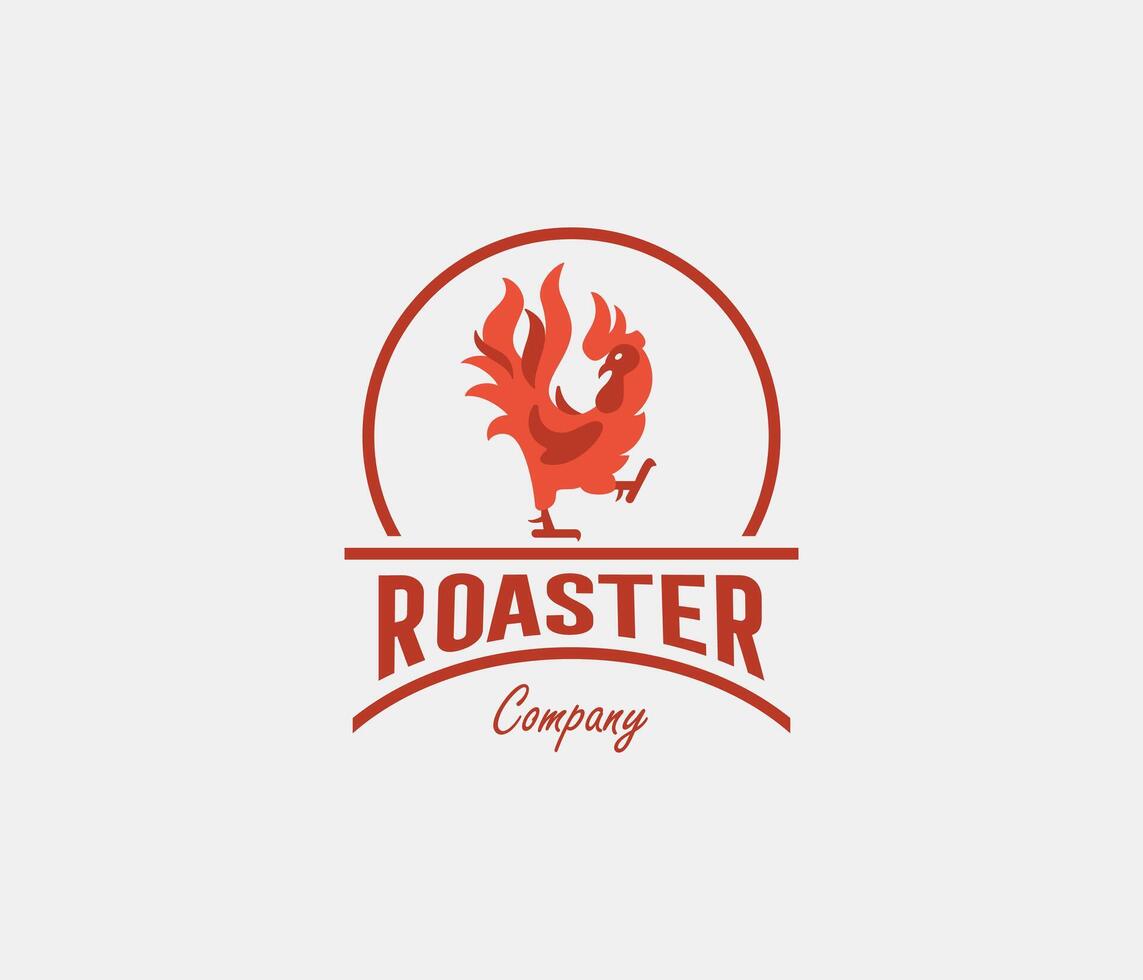 Chicken, hot, roaster, grill, restaurant, bbq, icon, red, fire, food logo, vectors