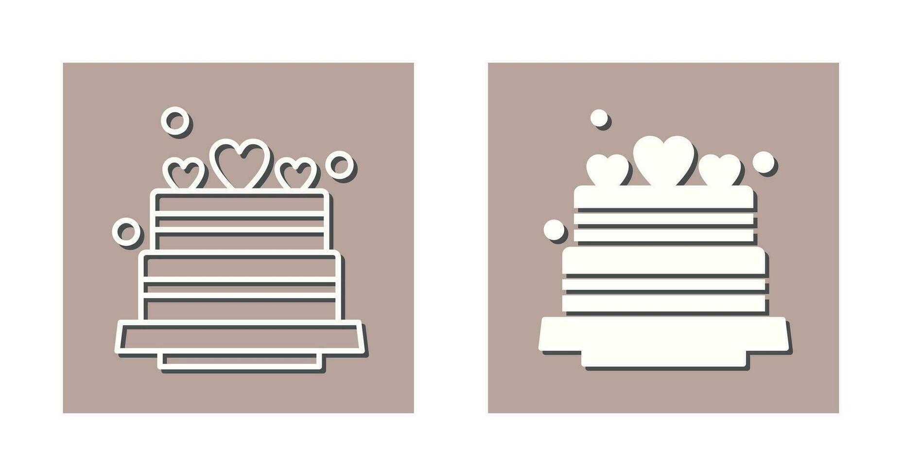 icono de vector de pastel de bodas