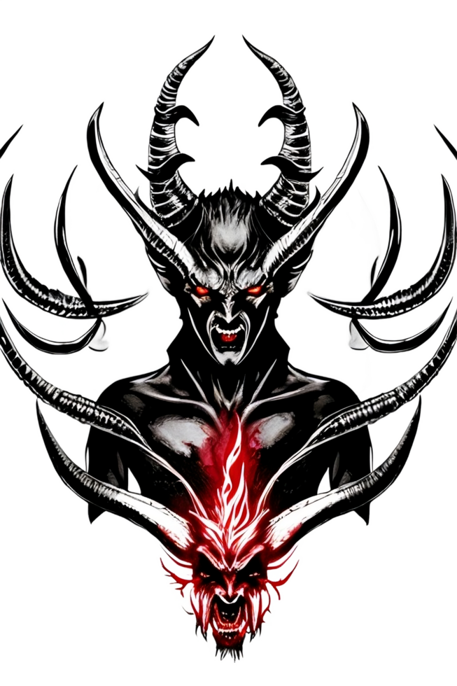 demon devil illustration, png