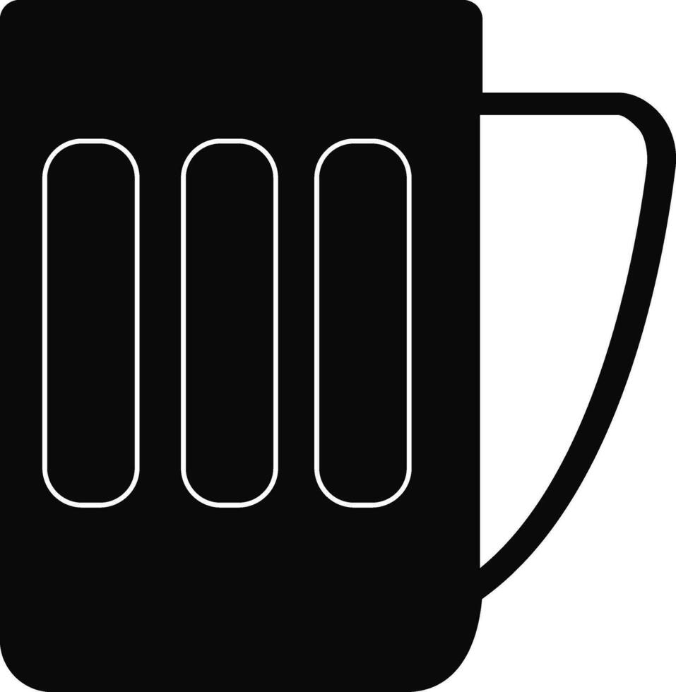mug glyph icon or symbol. vector