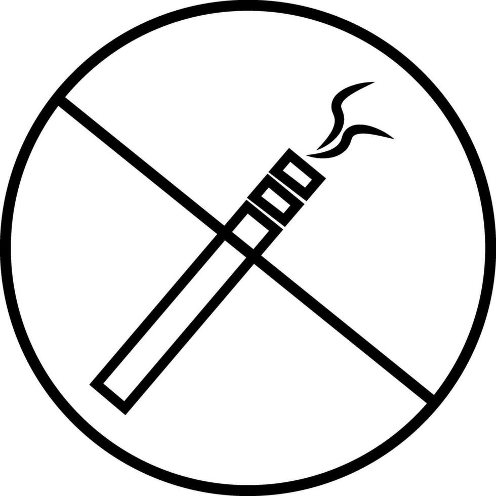 Smoking cigarette icon. Sign or symbol. vector