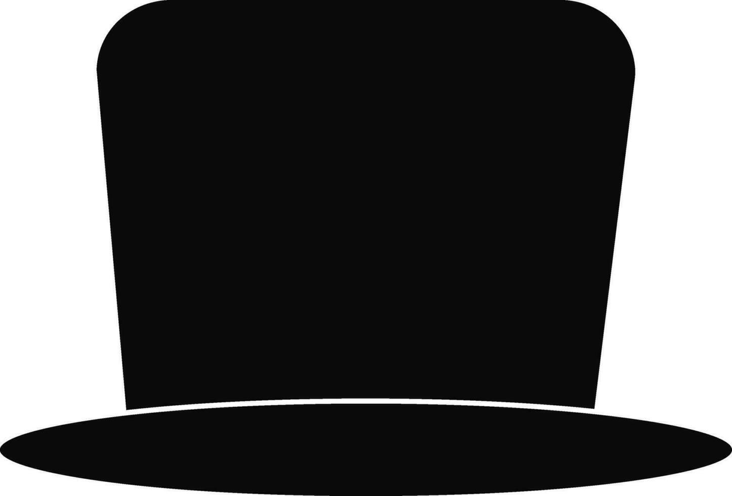 pamela sombrero en negro color. vector