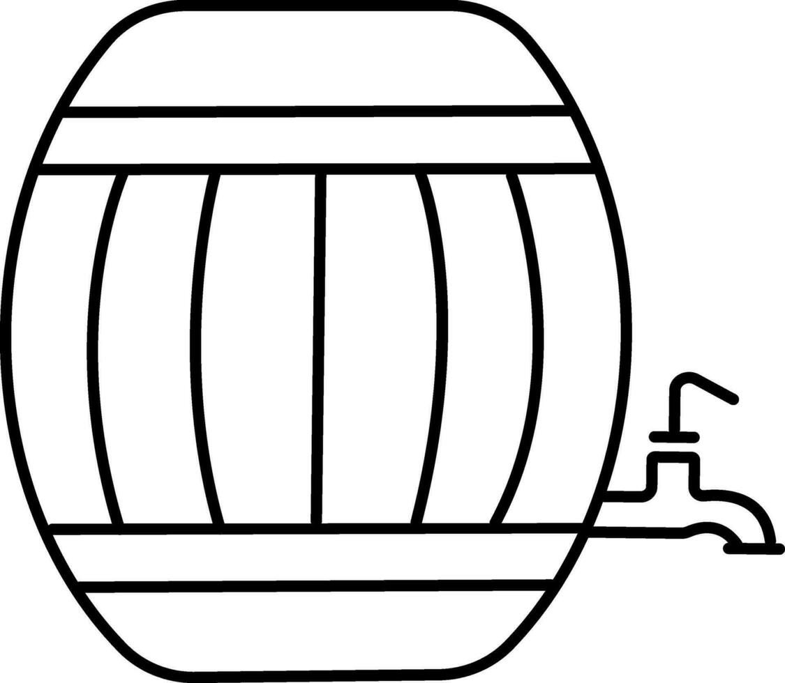 Flat illustration of a Barrel. vector