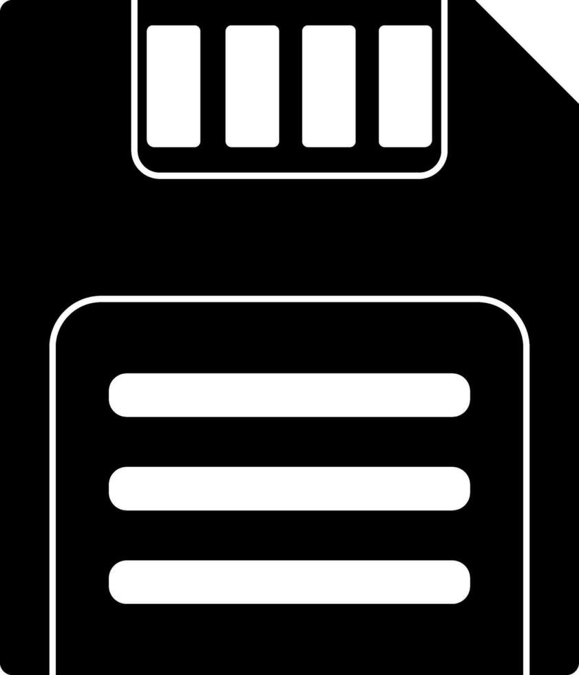 Memory card in black and white color. vector