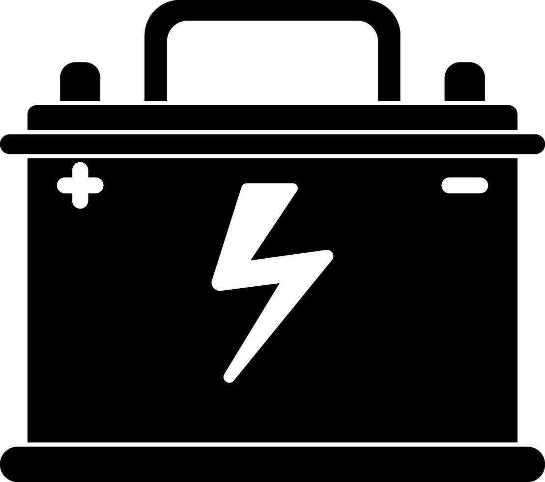 car battery in flat style. vector