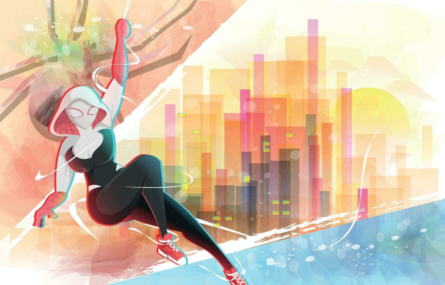 Amazing Spider Girl Background vector