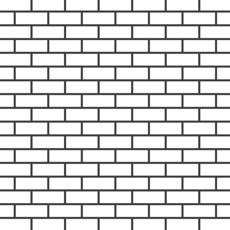 White Brick Wall Seamless Pattern Vector Illustration