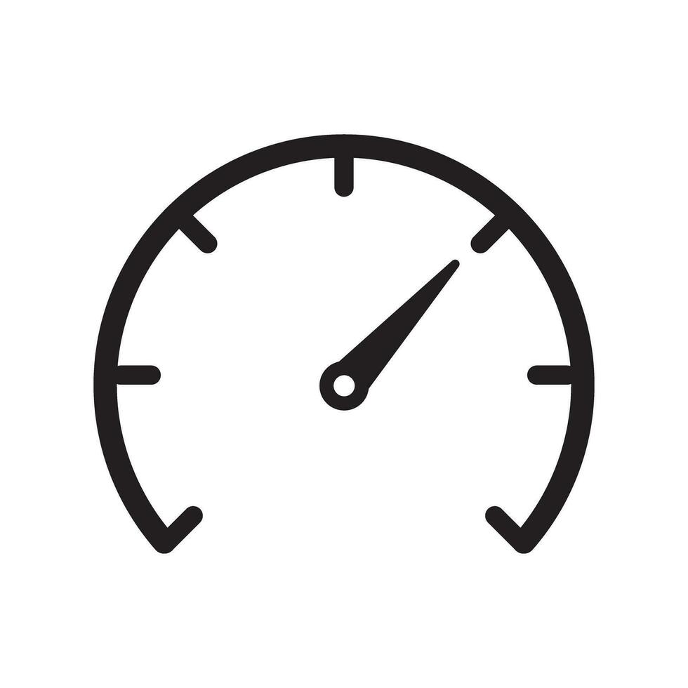 Speedometer Flat Icon Isolated Vector Illustration