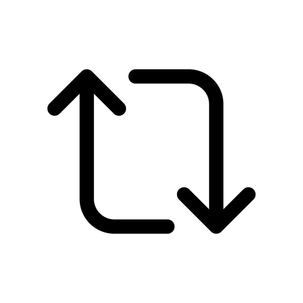 Retweet Arrow Symbol Flat Icon Isolated Vector Illustration