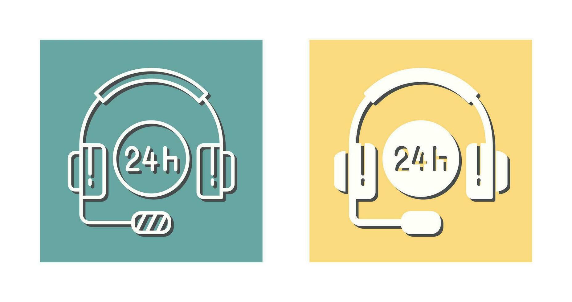 24 Hours Support Vector Icon