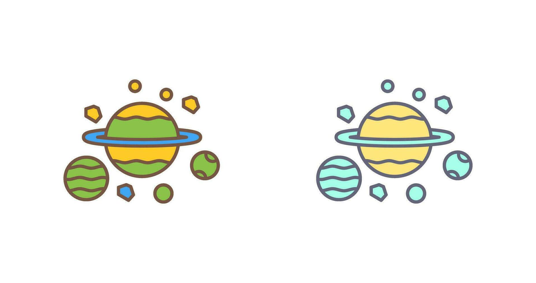 icono de vector de planetas