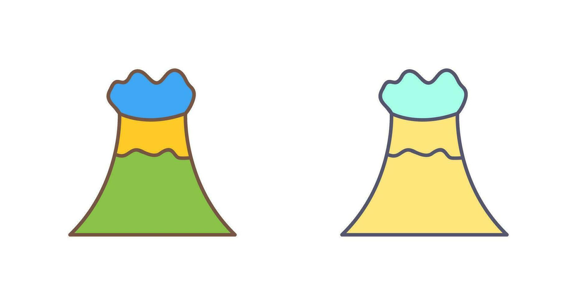 icono de vector de volcán