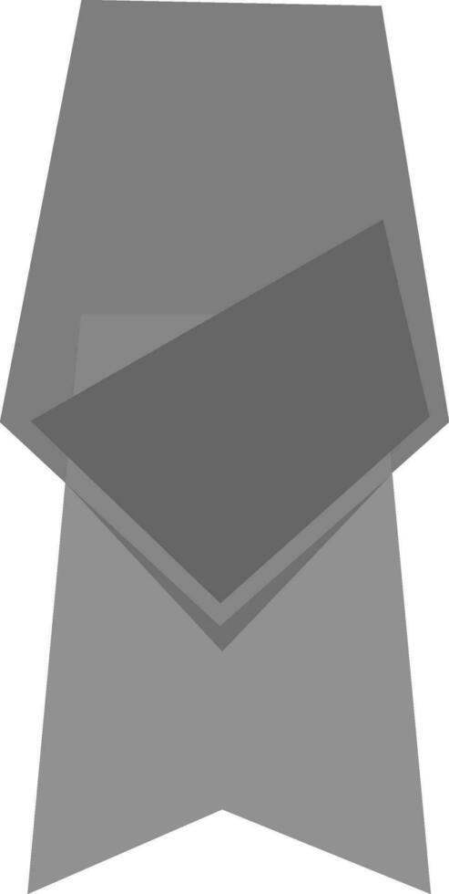 Gray stylish blank ribbon. vector