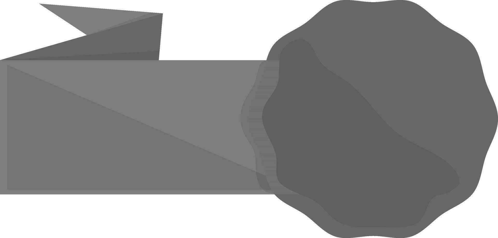 Black and gray blank badge. vector