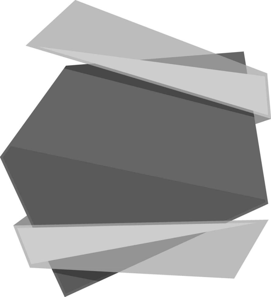 Stylish gray blank ribbon. vector