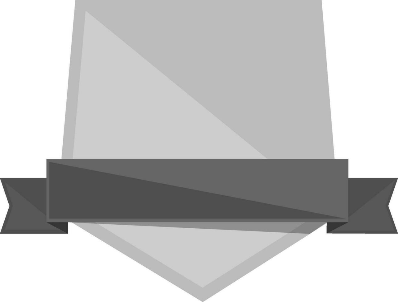 Gray and black blank ribbon. vector