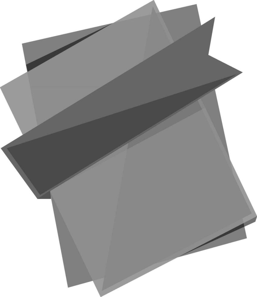 Illustration of a gray and black ribbon. vector