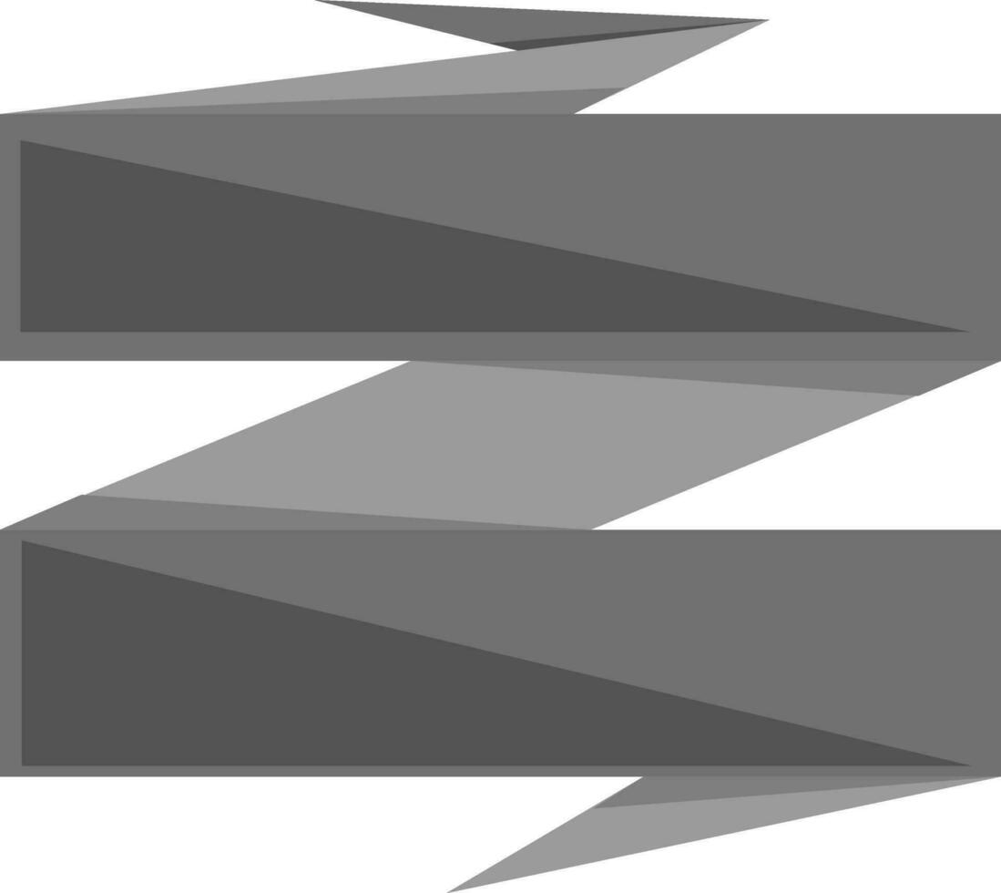 Black and gray ribbon. vector